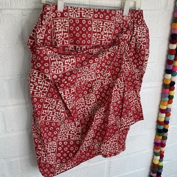 Vintage Side Hem Pencil Bodycon Boho Skirt sz M - Picture 2 of 5